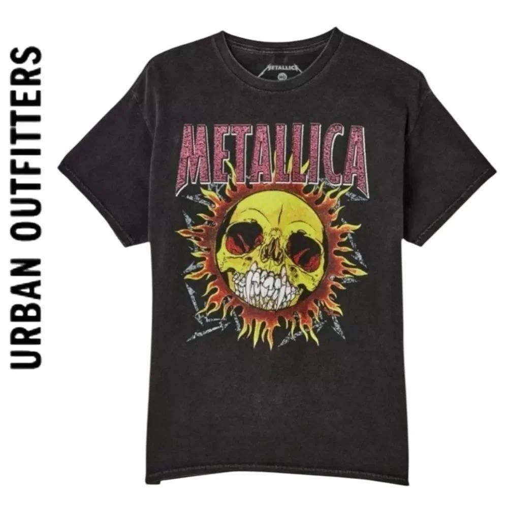 New Metallica Sun Skull UO Urban Outfitters Men's Black SS T-Shirt Shirt Tee XXL